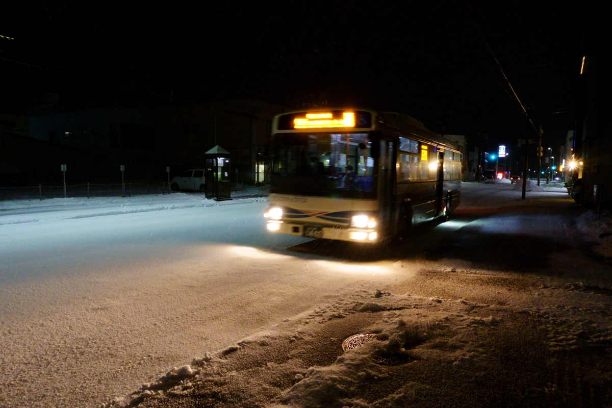 沿岸バスで羽幌に到着した。