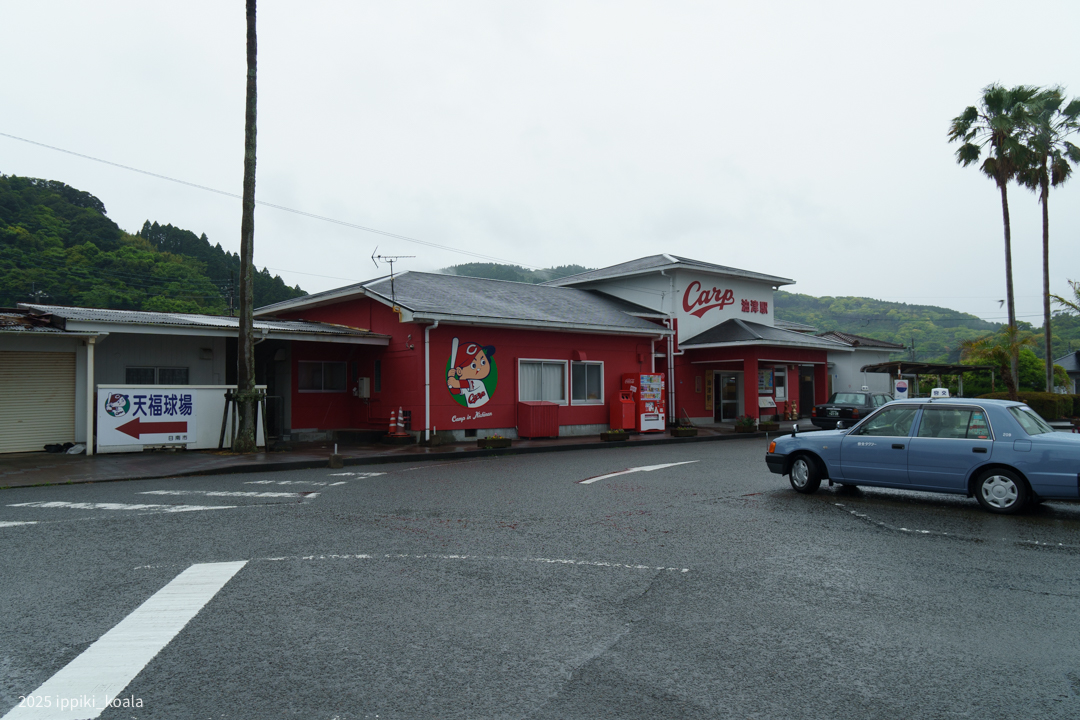 油津駅はカープファンの聖地になっていました
