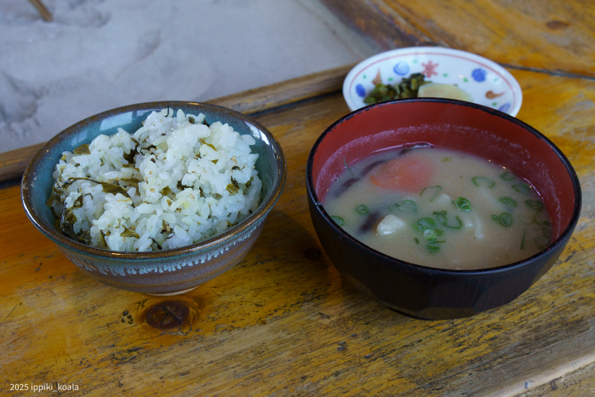 だご汁と高菜飯
