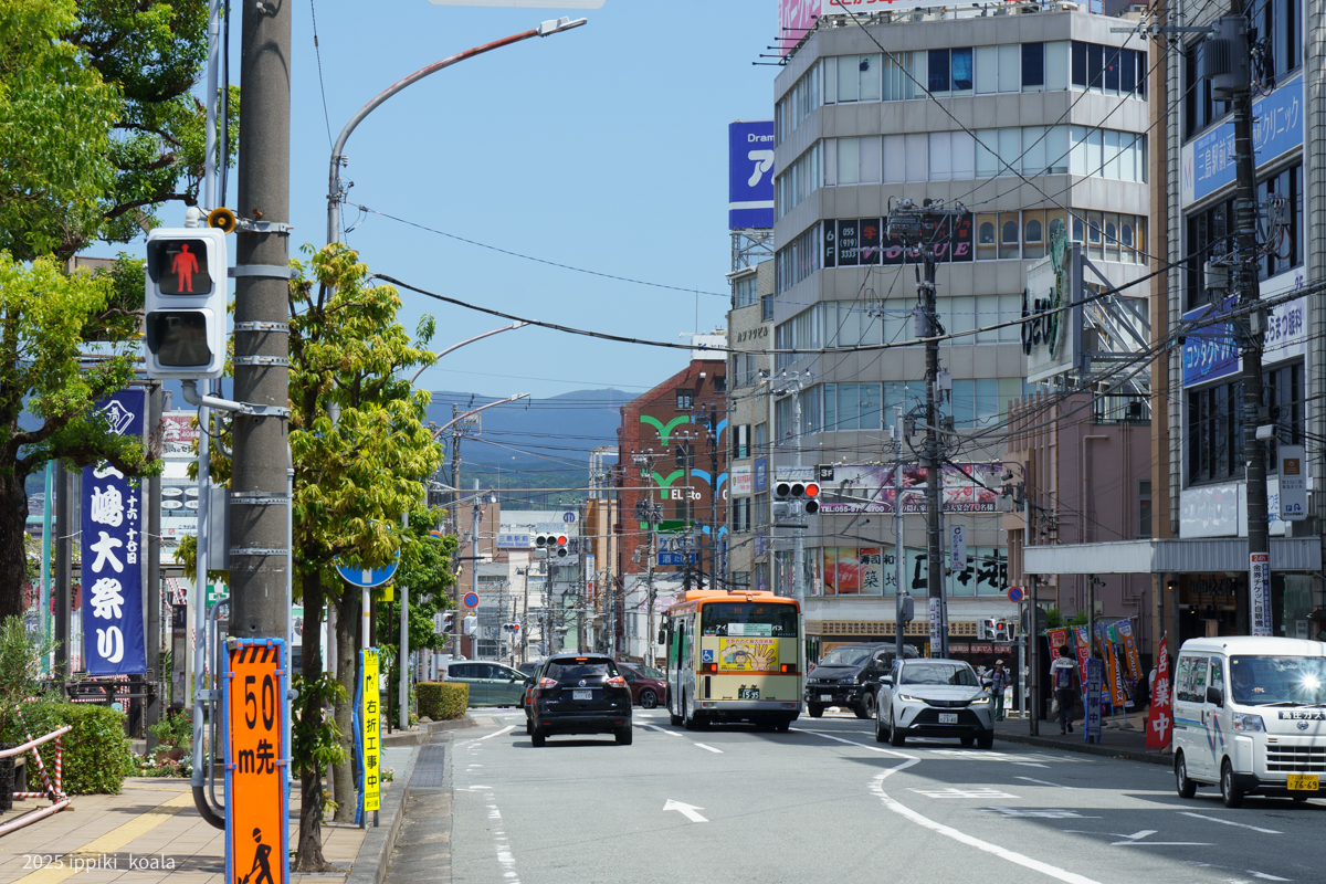 三島駅の南口前。この日は三嶋大社のお祭りの日で活気に溢れていました