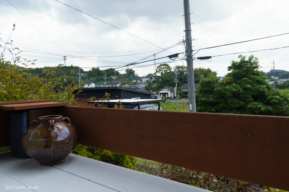 お店の2階のテラスで食べられます