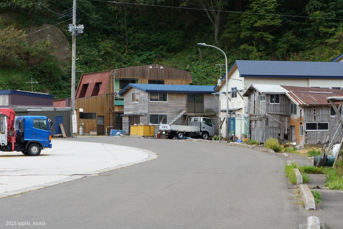 昔はトラックが停まっている場所に船小屋があったそう。ここには主屋しか残っていなかった
